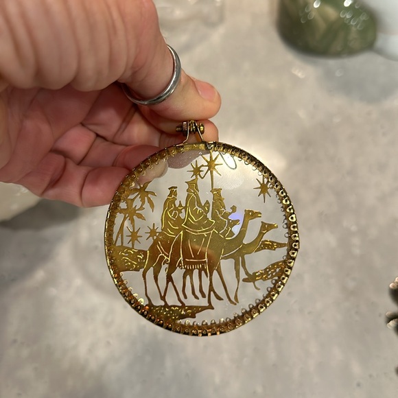 Vintage lot of 4 gold tone/brass ornaments 1980 G.Duchin - Picture 2 of 9